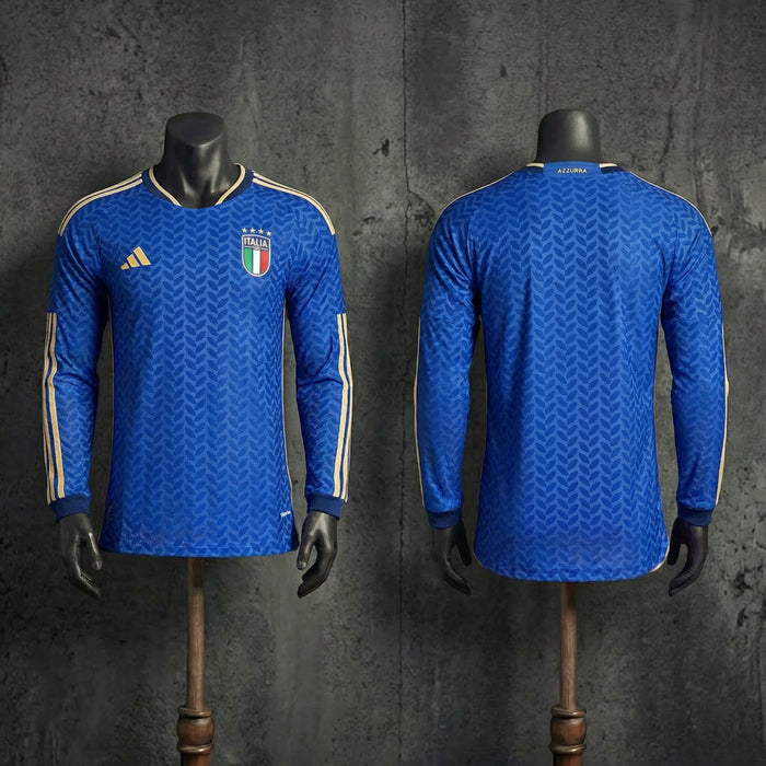 Camisa Itália Home Manga Longa Jogador 2026