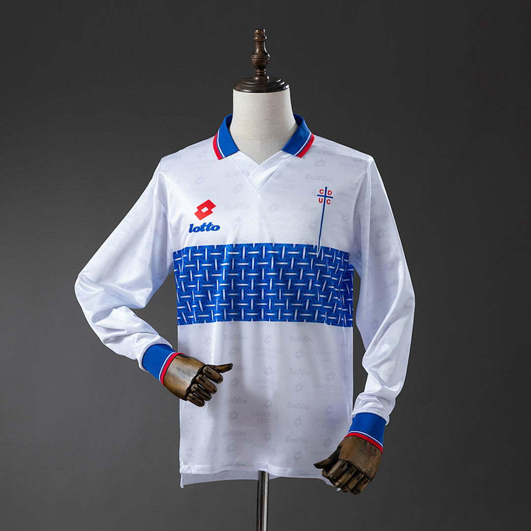 Camisa Universidad Catolica Home Retrô Manga Longa Xxl7 1996