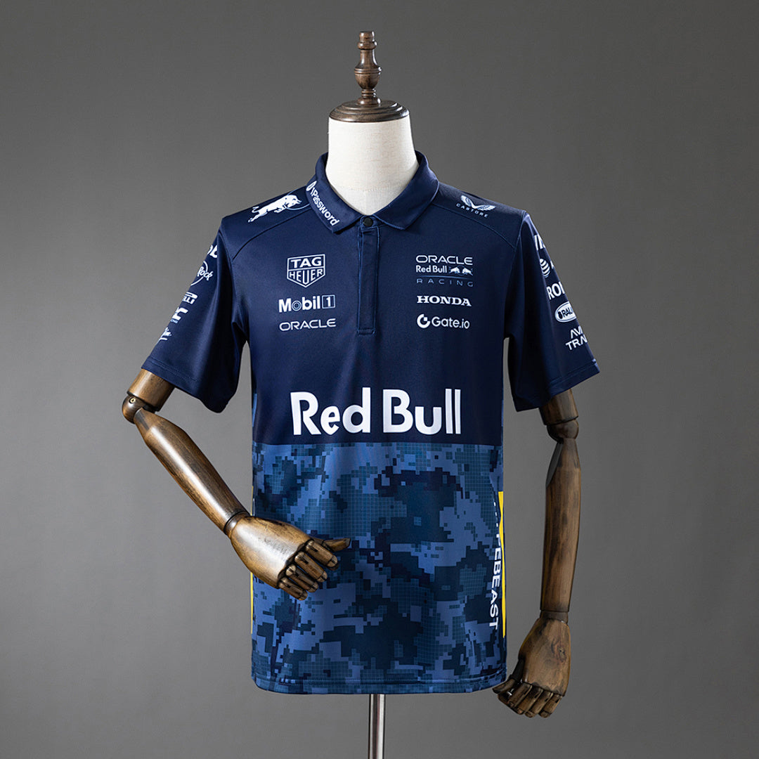 Camisa Vermelha Bull Racing F1 Hypebeast Polo 3xl8
