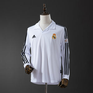 Camisa Real Madrid Retrô Manga Longa 02/03