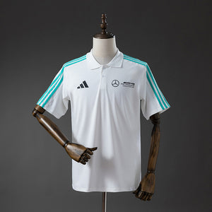 Camisa F1 Mercedes Benz Polo Branca 3xl6 2025
