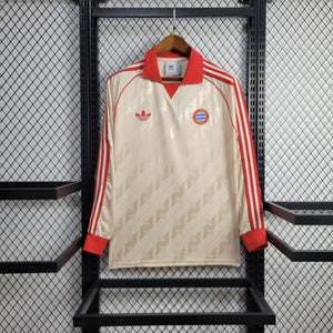 Camisa Bayern Munich Retrô Manga Longa
