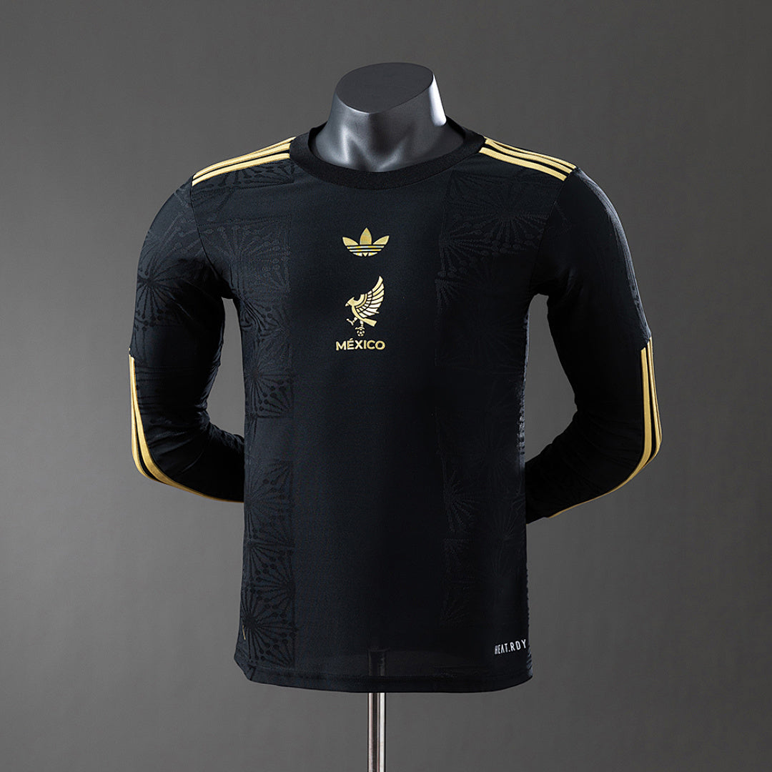 Camisa México Preta Manga Longa Versão Jogador 25/26