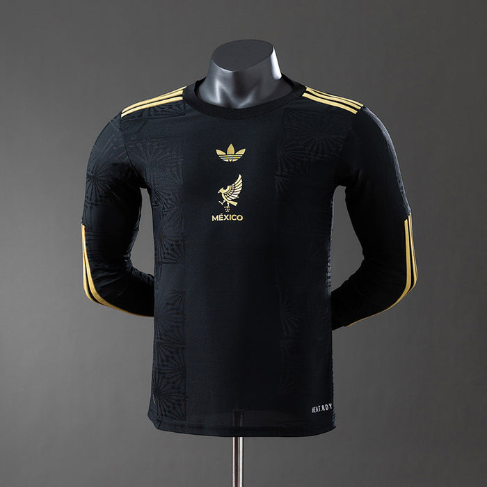 Camisa México Preta Manga Longa Versão Jogador 25/26